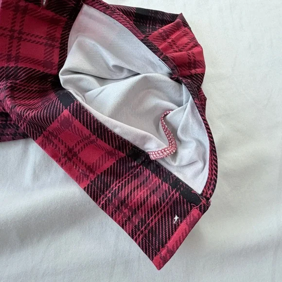 Forever 21 Womens Red Plaid Fleece Lined Button Down Long Sleeve Shirt Large NWT - Picture 9 of 15